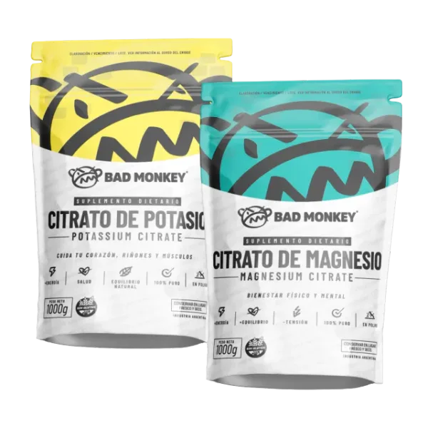 Citrato de Magnesio 1000g + Citrato de Potasio 1000g