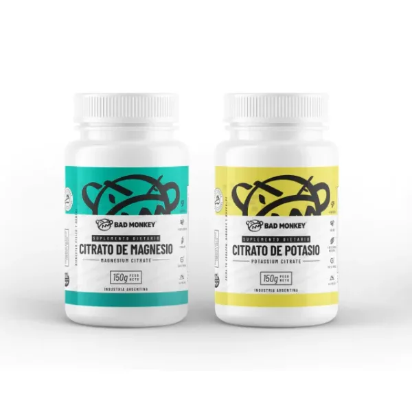 Citrato de Magnesio 150g + Citrato de Potasio 150g
