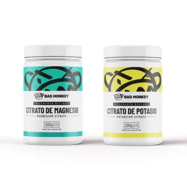 Citrato de Magnesio 300g + Citrato de Potasio 300g