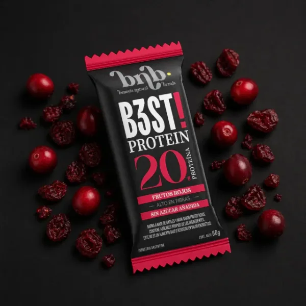 Barra Proteica B3ST Frutos Rojos x10