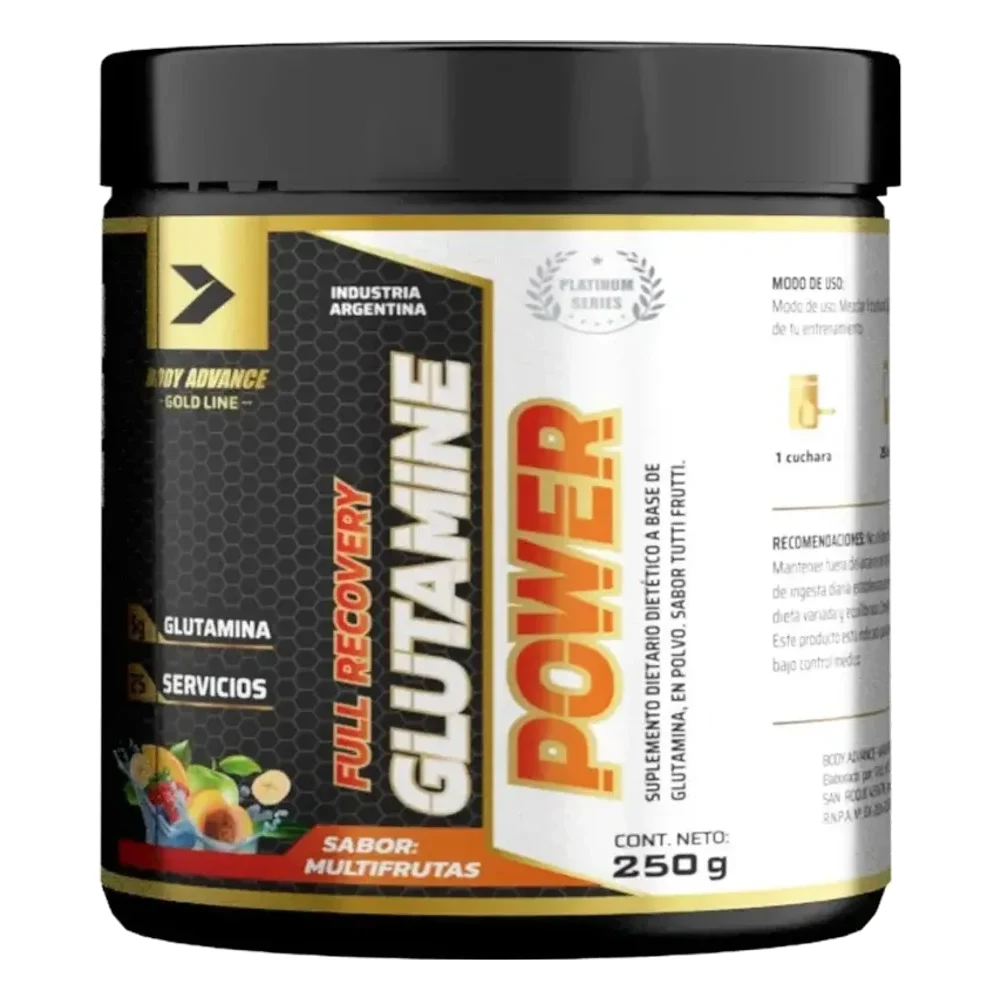 GLUTAMINA SABORIZADA - 250 GRMS - MULTIFRUTA