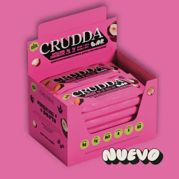 CRUDDA BAR Avellana Chocolate - 10 barritas