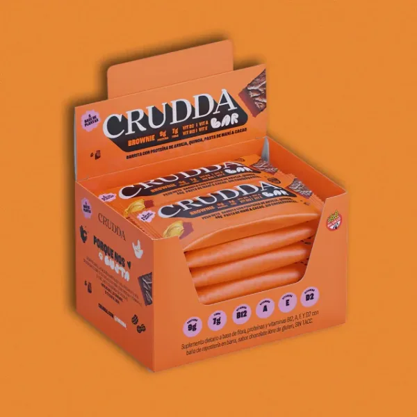 CRUDDA BAR Brownie - 10 barritas