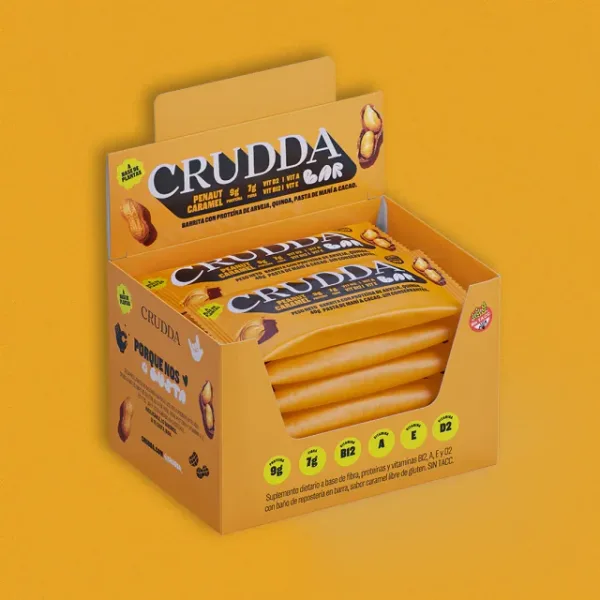 CRUDDA BAR Peanut Caramel - 10 barritas