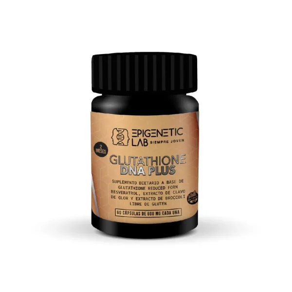 GLUTATHIONE DNA PLUS RESVERATROL POTENCIADO X 60 CAPSULAS DE 600 MG SIN TACC