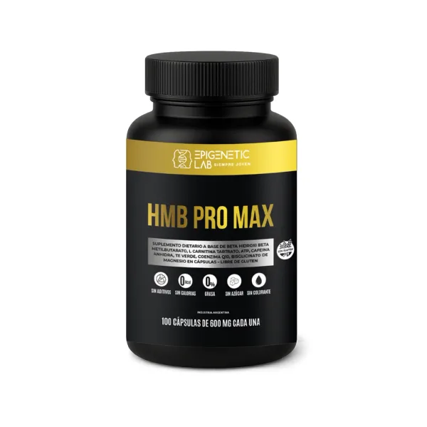 HMB PRO MAX X 100 CAPSULAS DE 600 MG  SIN TACC