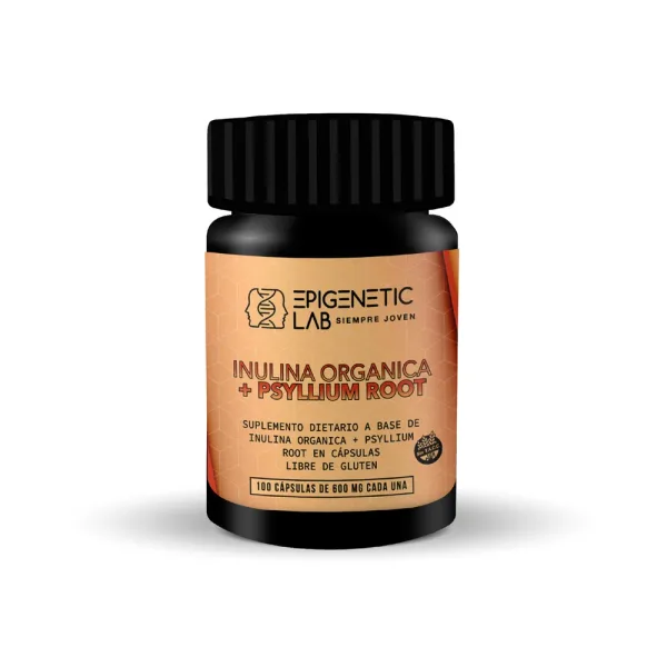 INULINA ORGANICA +PSYLLIUM ROOT PREBIOTIC OPTIMIZER X 100 CAPSULAS DE 600 MG SIN TACC