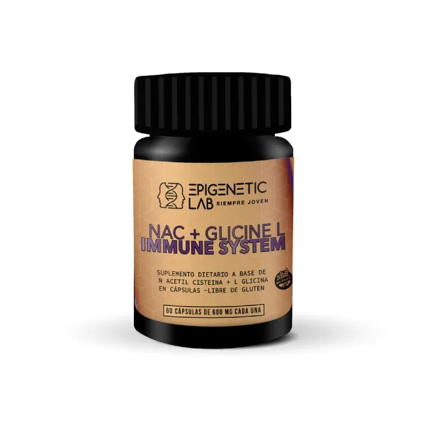 NAC + GLICINE L INMUNE SYSTEM X 60 CAPSULAS DE 600 MG SIN TACC