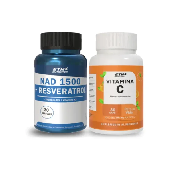 NAD 1500 + Vitamina K2 D3 + Vitamina C