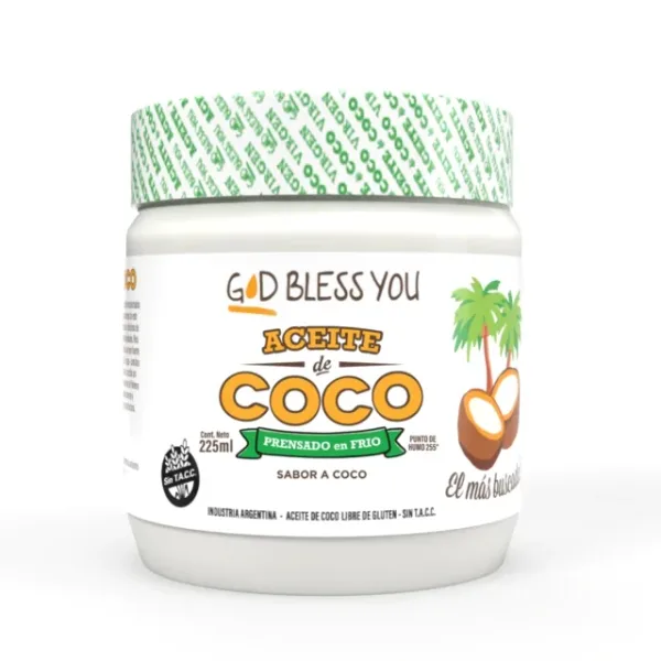 ACEITE DE COCO PRENSADO EN FRIO (SABOR COCO) 225ml