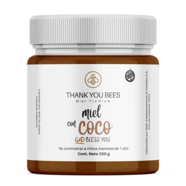 Miel premium con aceite de coco Thank You Bees X 250g