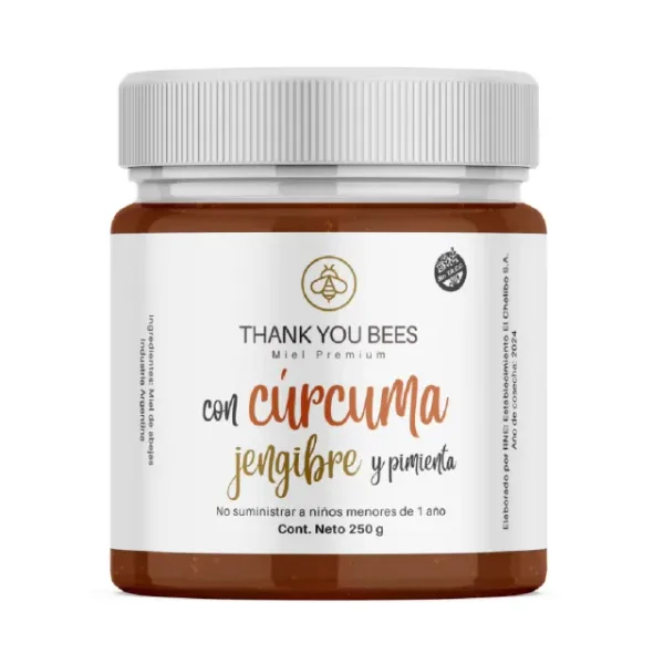 Miel premium con cúrcuma, jengibre y pimienta Thank You Bees X 250g