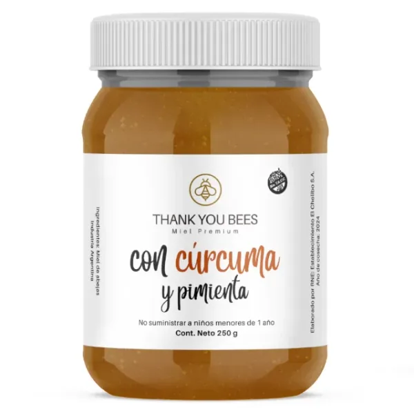 Miel premium con cúrcuma y pimienta Thank You Bees X 500g