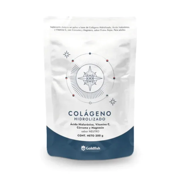 Colageno Hidrolizado con Acido Hialuronico, Vit C, Cúrcuma y Magnesio Doypack Polvo x 200 g Sin Sabor