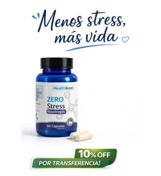Zero Stress Nootropico: Antiestres, Calma Mental. Suplemento natural Healthboost