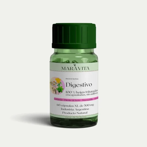 Blend Digestivo – (Carqueja + Diente de León + Manzanilla + Menta) en Cápsulas