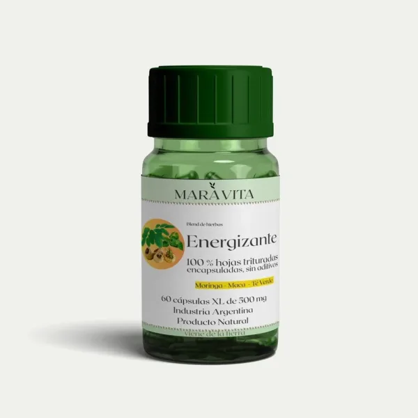 Blend Energizante – (Moringa + Maca + Té Verde) en Cápsulas