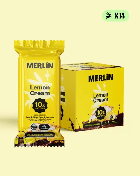 Merlin Bars Lemon Cream - 14 Barritas