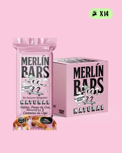 Merlin Bars Natural - 14 Barritas