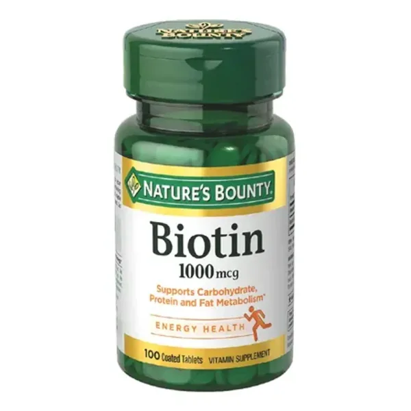 Nature's Bounty Biotina 1000 mcg — 100 comprimidos