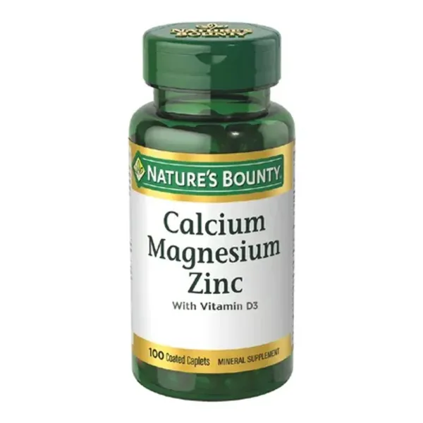 Nature's Bounty Calcio + Magnesio + Zinc con Vitamina D3 — 100 comprimidos