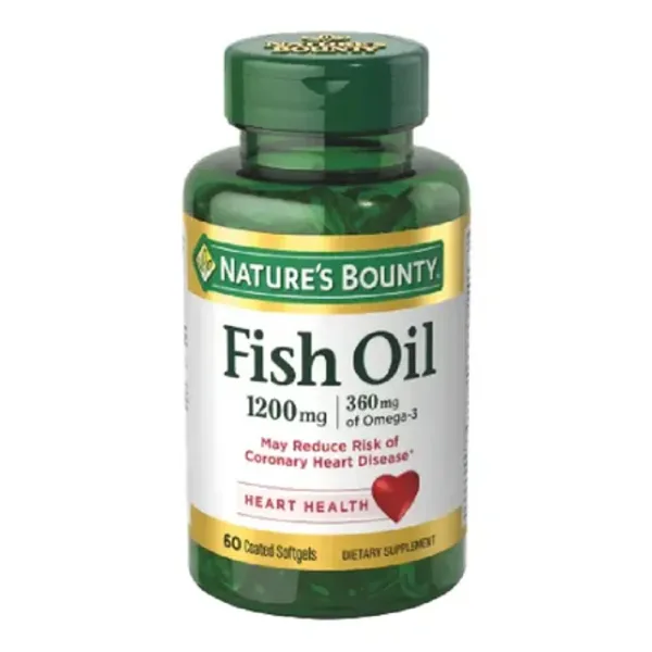 Nature's Bounty Aceite de Pescado Omega 3 1200 mg — 60 cápsulas