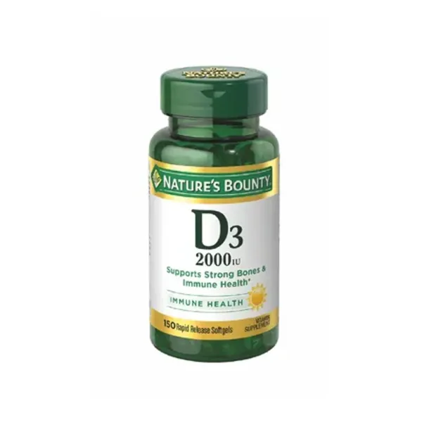Nature's Bounty Vitamina D3 50 mcg (2000 UI) — 150 cápsulas blandas