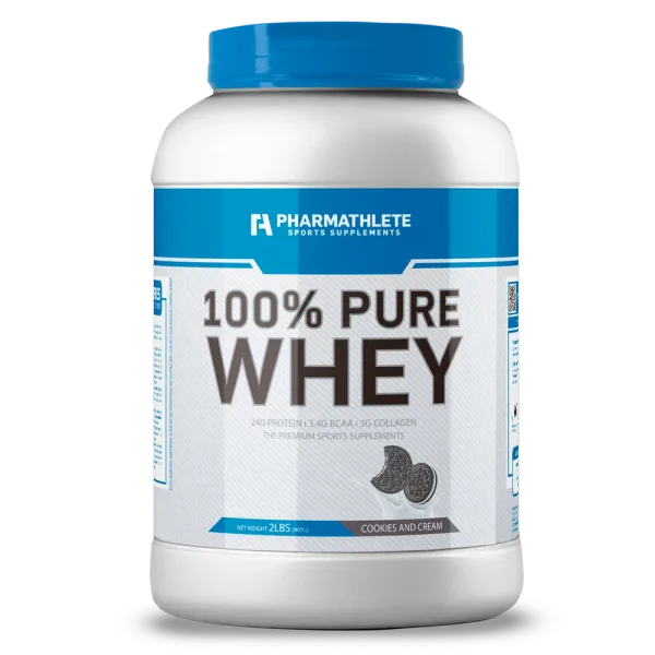100% PURE WHEY PROTEIN ENVASE 2LBS COOKIES AND CREAM
