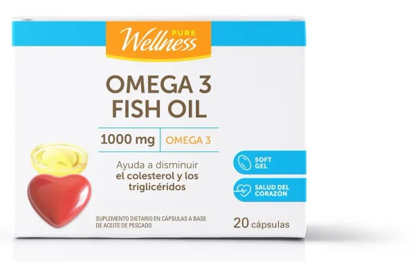 Omega3 Fish Oil x 1000 g x 20 Cápsulas Blandas