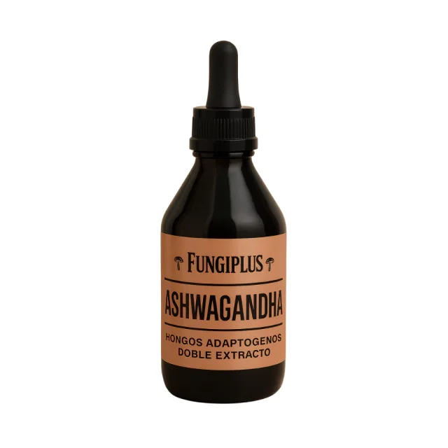 Hongo Adaptógeno Ashwagandha Doble Extracto 60cc – Gotas Adaptógenas Fungiplus