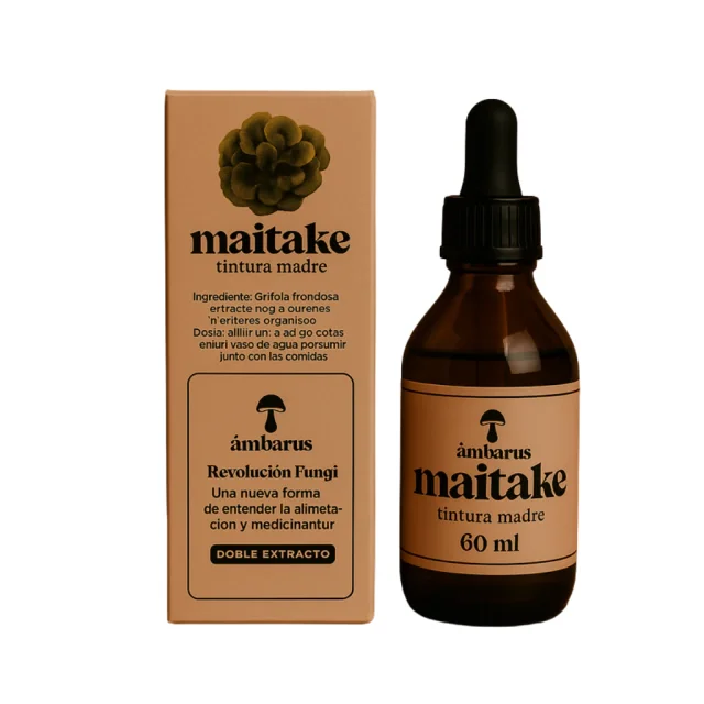 Hongo Adaptógeno Maitake Doble Extracto 60 ml – Ambarus Inmunidad, Metabolismo y Energía