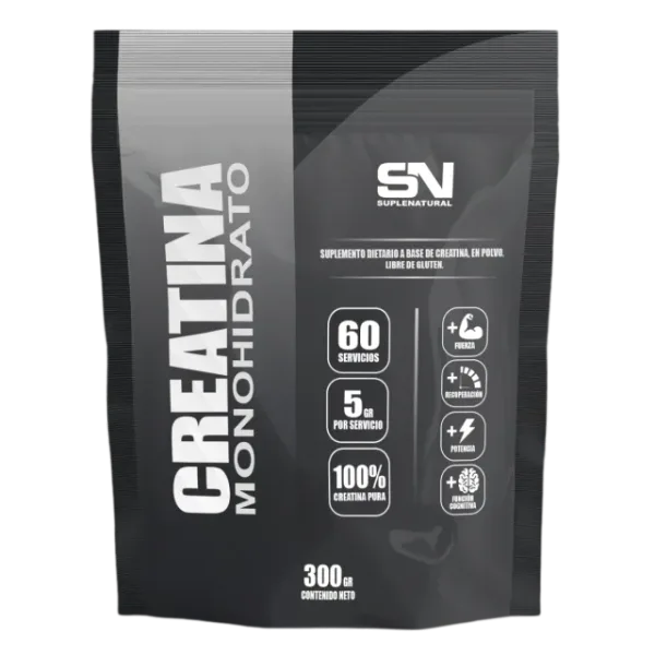 Creatina Monohidrato X 300 Grs + Cuchara De Regalo Sin Sabor