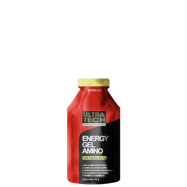 Energy Gel Amino Con Cafeína Ultra Tech – caja x 12 geles