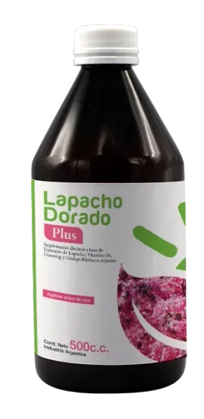 Lapacho Dorado Plus c/ Vit. B6, Ginseng y Ginkgo Biloba x 500c.c.