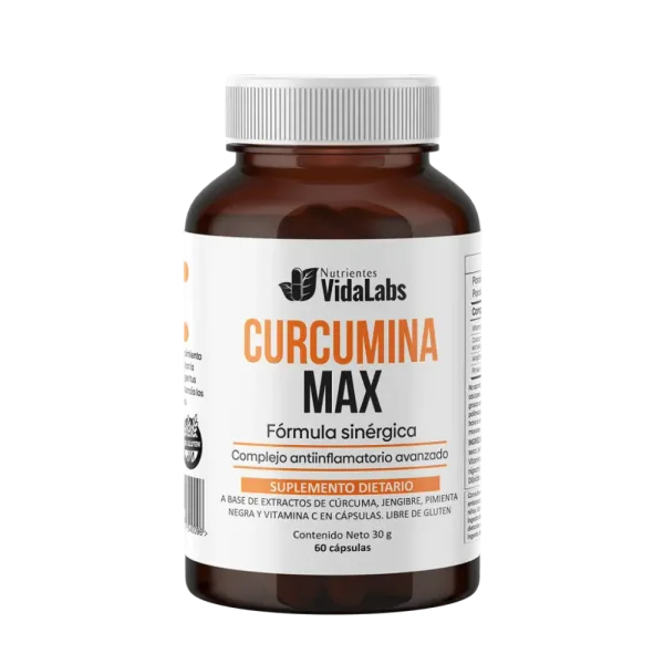 Curcumina Max - Curcumina Activa Estandarizada Al 95% Con Jengibre Y Pimienta Negra