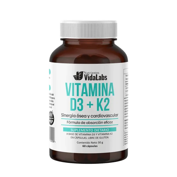 Vitamina K2 y D3 - Combinación sinérgica de alta biodisponibilidad