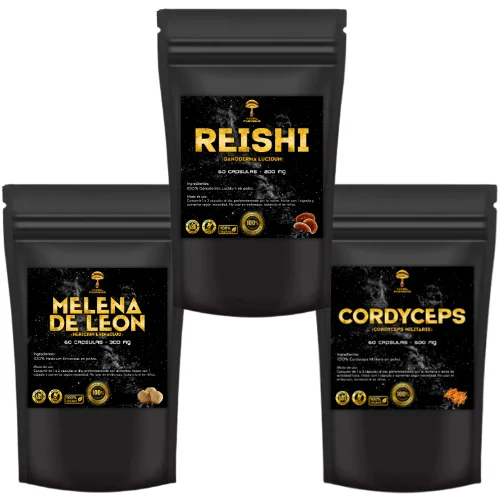 Melena de León, Cordyceps y Reishi