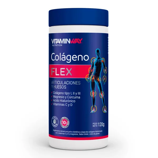 Colageno Flex Frasco X120g. Sabor Limón