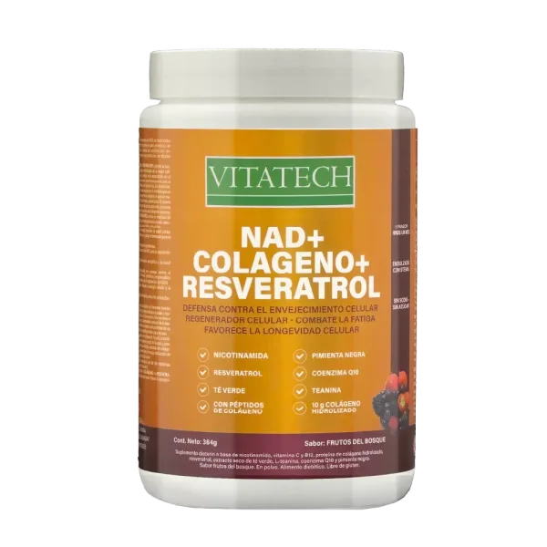 Vitatech NAD+ Colágeno+ Resveratrol x 384 gr