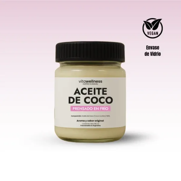 Aceite de Coco Virgen Vidrio x 180 ml