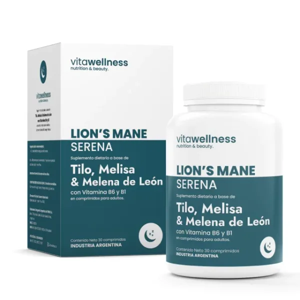 Lions Mane Serena con Tilo, Melisa & Melena de Leon x 30 Comprimidos